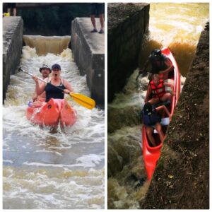 Adrenalin canoeing wit higher water level.